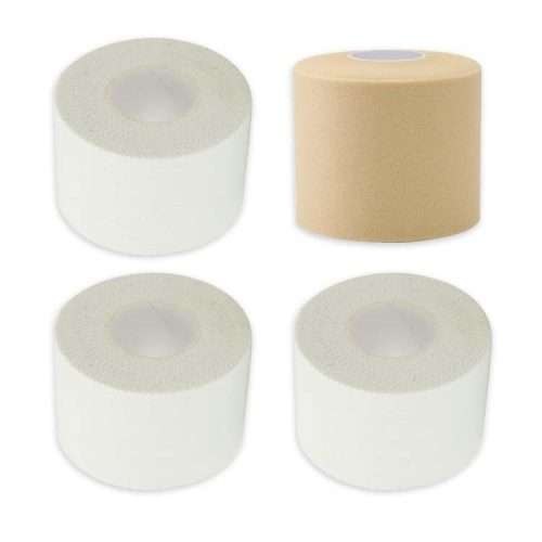 white Athletic Tape And Pre Wrap 4rolls